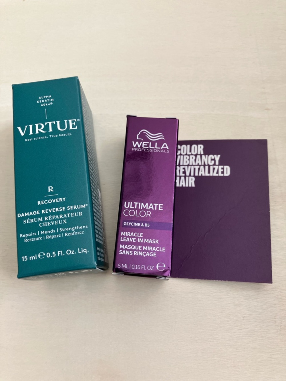 Virtue Recovery Damage Reverse Serum (0.5 FL OZ) + Wella Ultimate Color